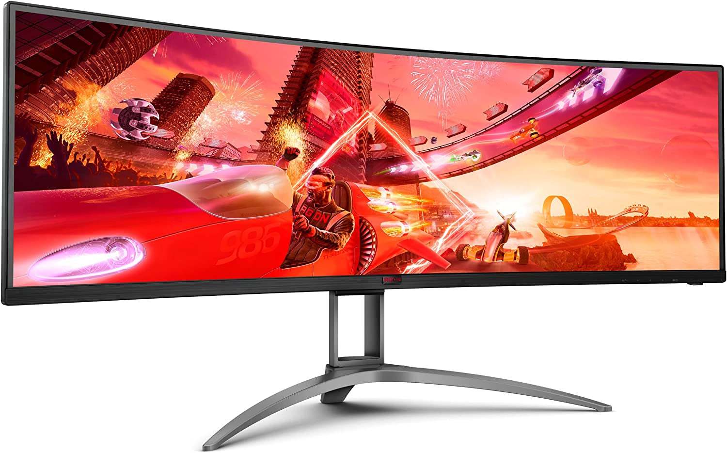 AGON Curved Gaming Monitor 49" (AG493UCX), Dual QHD 5120X1440 @ 120Hz, VA Panel, 1Ms 120Hz Adaptive-Sync, 121% Srgb, Height Adjustable, 4-Yr Zero Dead Pixels Manufacturer Guarantee